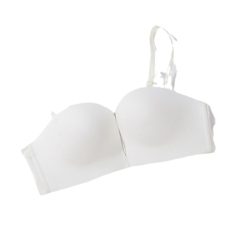 Wireless Push-Up Bra: Half Cup, Adjustable Straps & Side Support