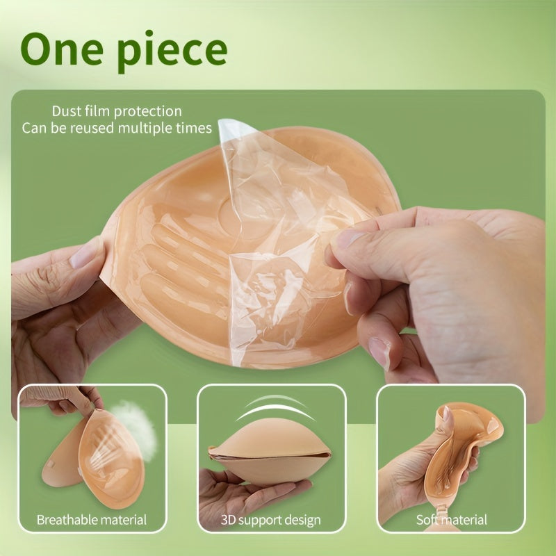 2-Pack Thickened Adhesive Bra Pads: Invisible Push-Up Nipple Covers