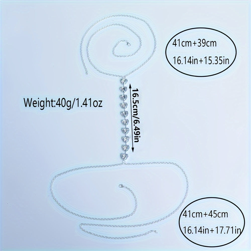 Elegant Bohemian Rhinestone Body Chain for Women - Sparkling Corsage, Ideal for Daily & Party Wear