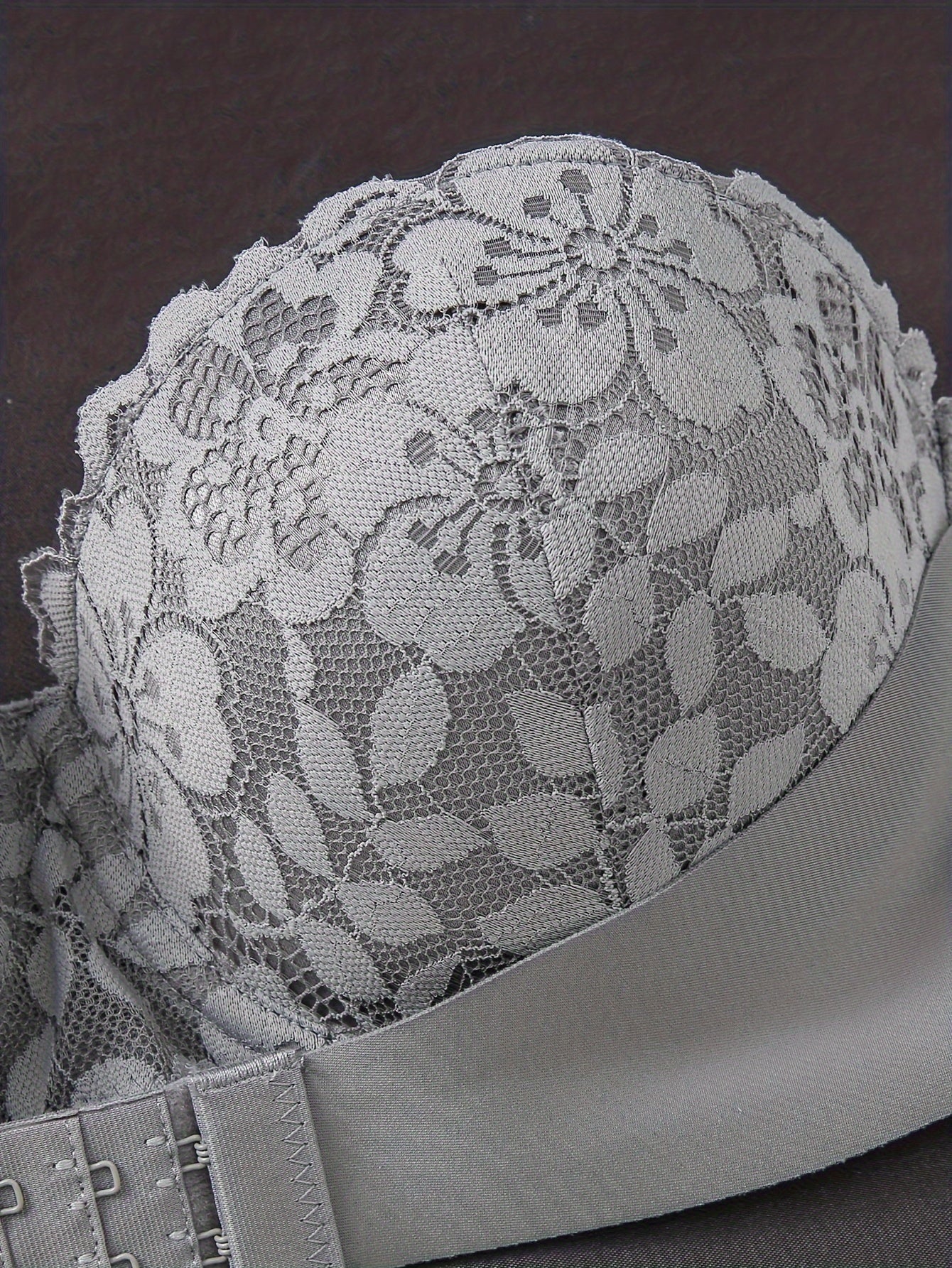 3pcs Women's Sexy Lace Strapless Bandeau Bras - Invisible Front Closure, Push-Up Support