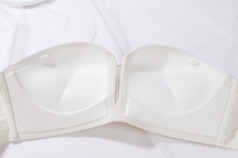 Wireless Push-Up Bra: Half Cup, Adjustable Straps & Side Support