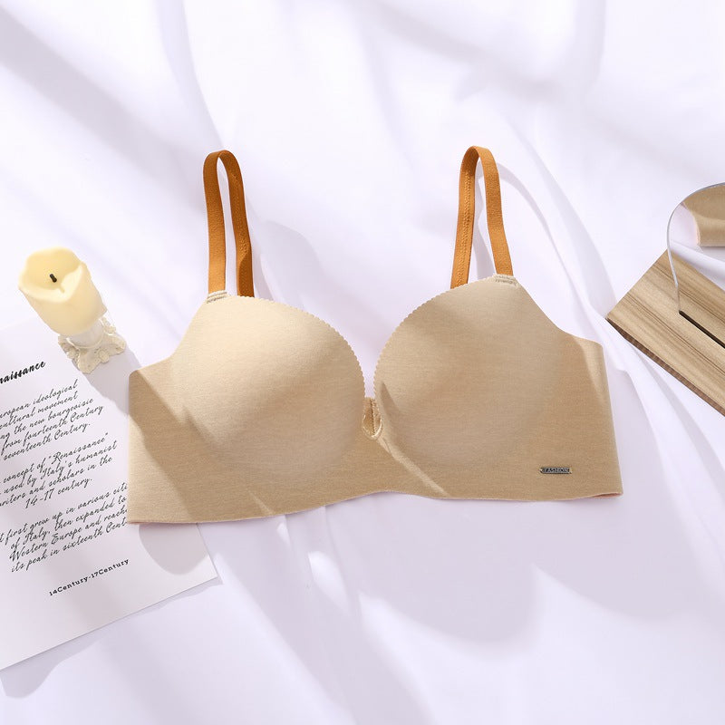 Sujetador push-up sin aros para mujer: copa 3/4, soporte lateral, sin costuras