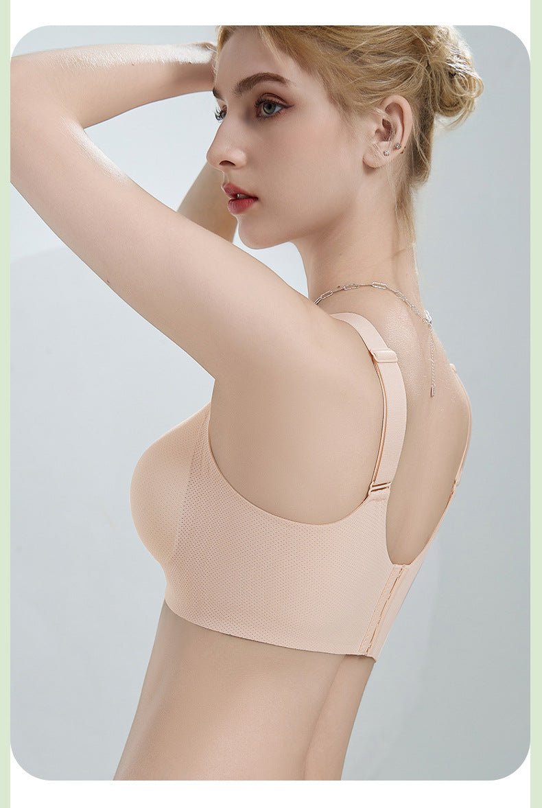 Full Coverage Non-Padded Bralette for Women: Wire-Free Minimizer Bra with Side Support & 4-Hook Back