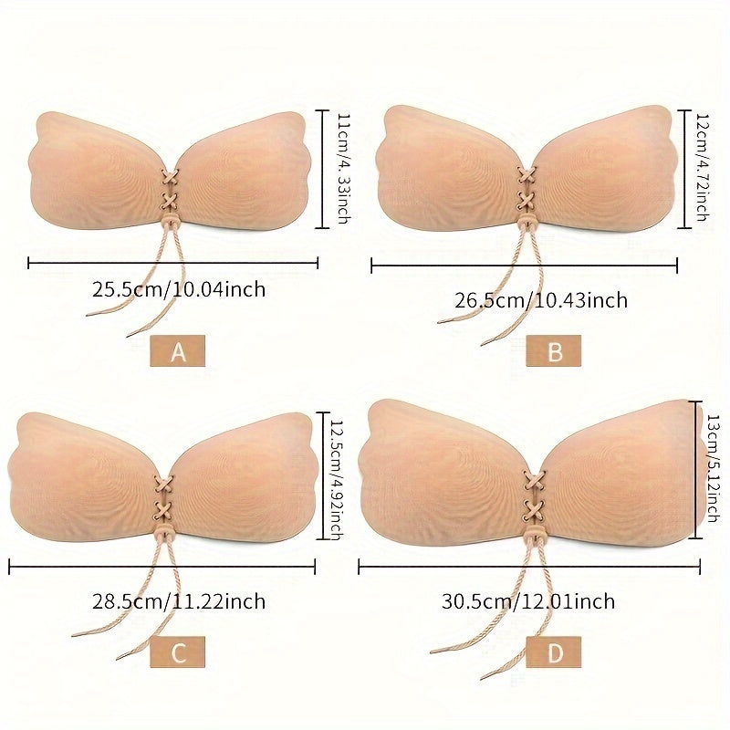 Reusable Adhesive Breast Pasties: Invisible, Backless, Lace-Up for Women