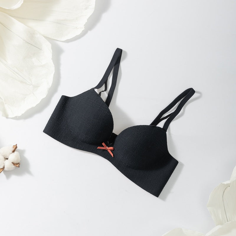 Wireless Push-Up Bra for Small Bust: Seamless, Padded with Thick Straps
