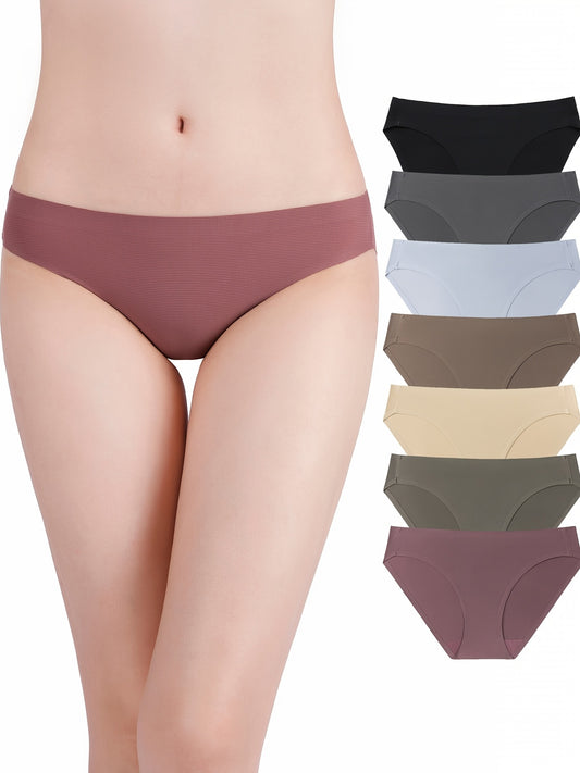 7-teiliges Damen-Bikinihöschen in verschiedenen Farben – bequeme und stilvolle, atmungsaktive, weiche, elastische Unterwäsche