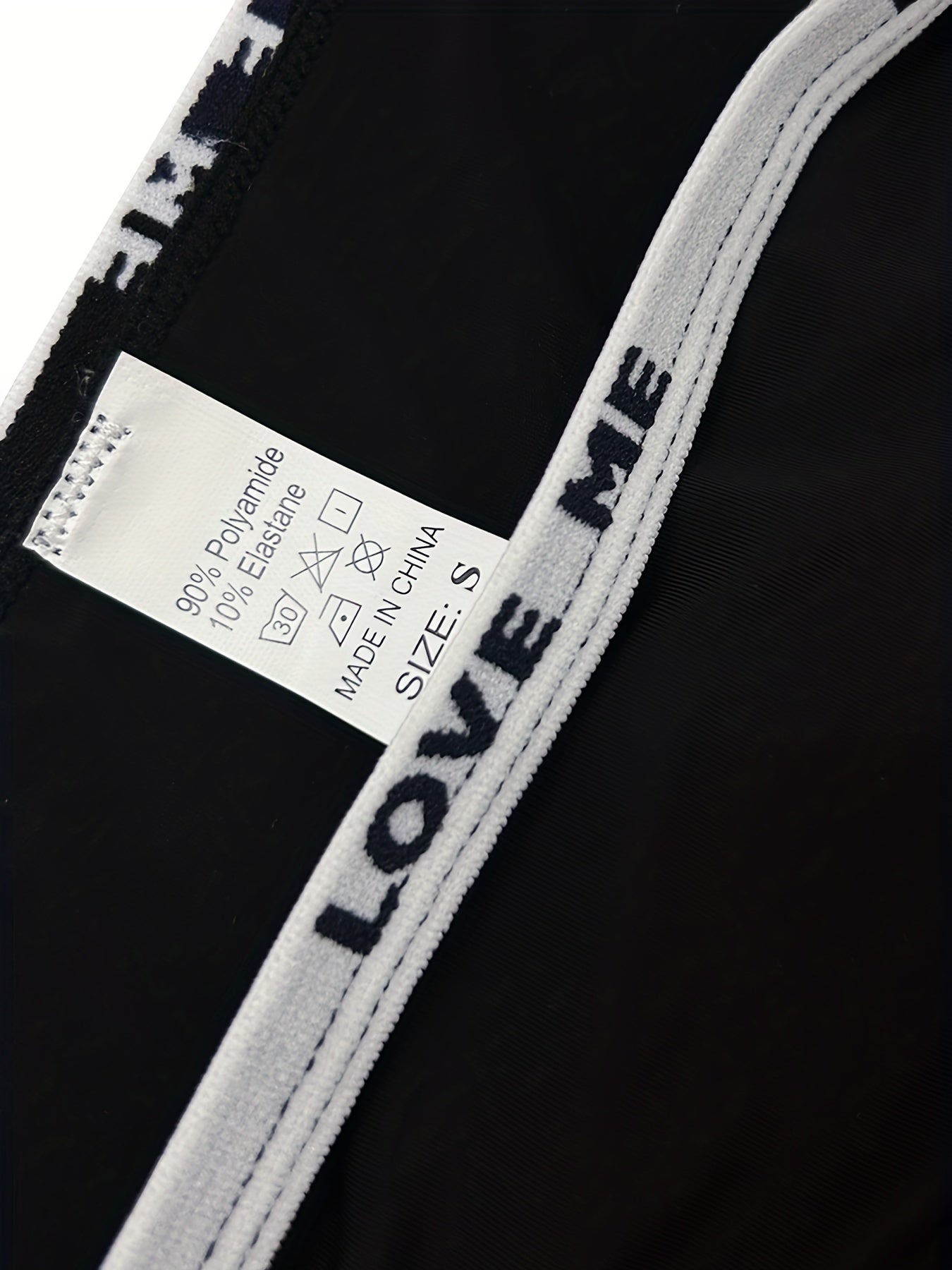 5 bragas con letras, cómodas y elásticas de cintura baja, lencería y ropa interior femenina.