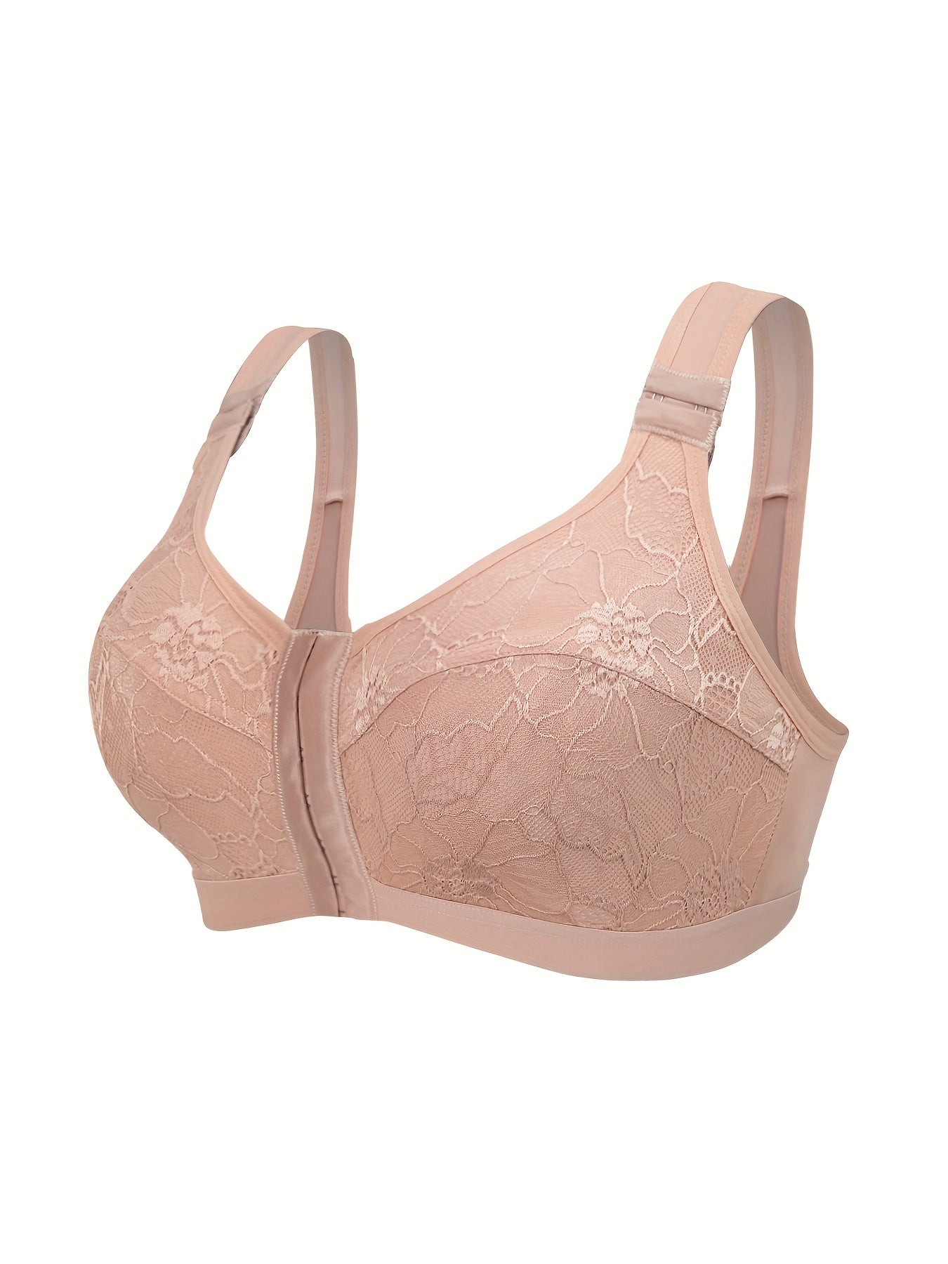 4-Pack Women's Seamless Bras: Wireless, Lace Straps, No Padding, Medium Support