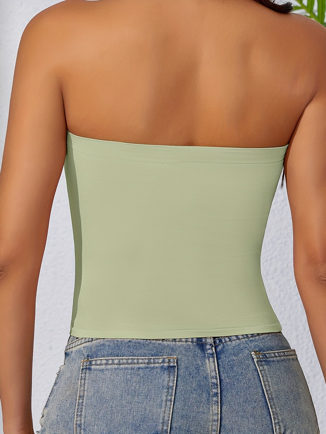 6pcs Seamless Tube Lingerie, Anti-glare Bottoming Beauty Back Lingerie, Women's Strapless Inner Outer Wear Wrap Chest