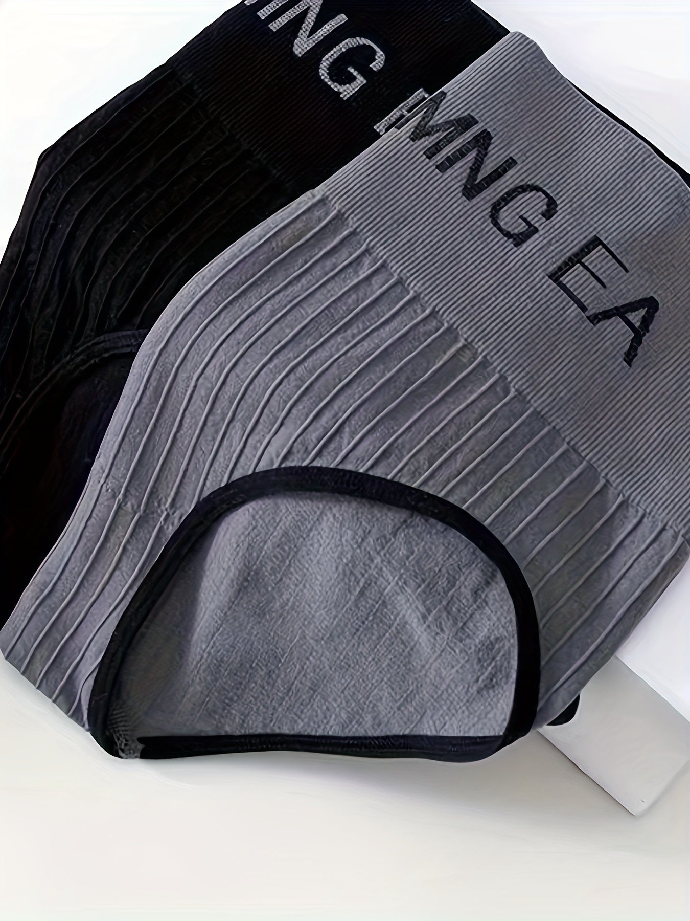 8 Pcs Women's Sporty Rib Knit Letter Print High Waisted Absorbent Breathable Butt Lifting Panties