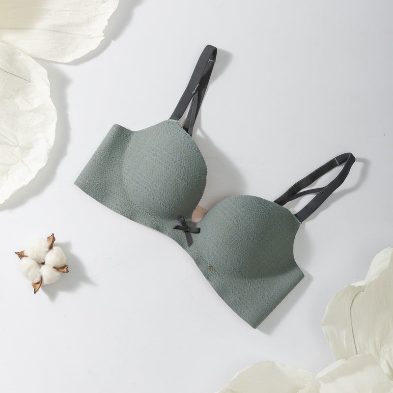 Wireless Push-Up Bra for Small Bust: Seamless, Padded with Thick Straps