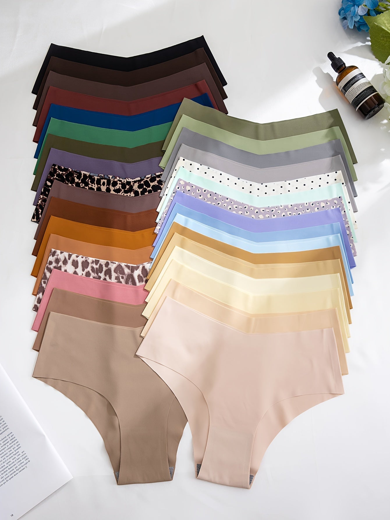 33 braguitas sin costuras, sencillas, cómodas, transpirables y elásticas. Lencería y ropa interior femenina.