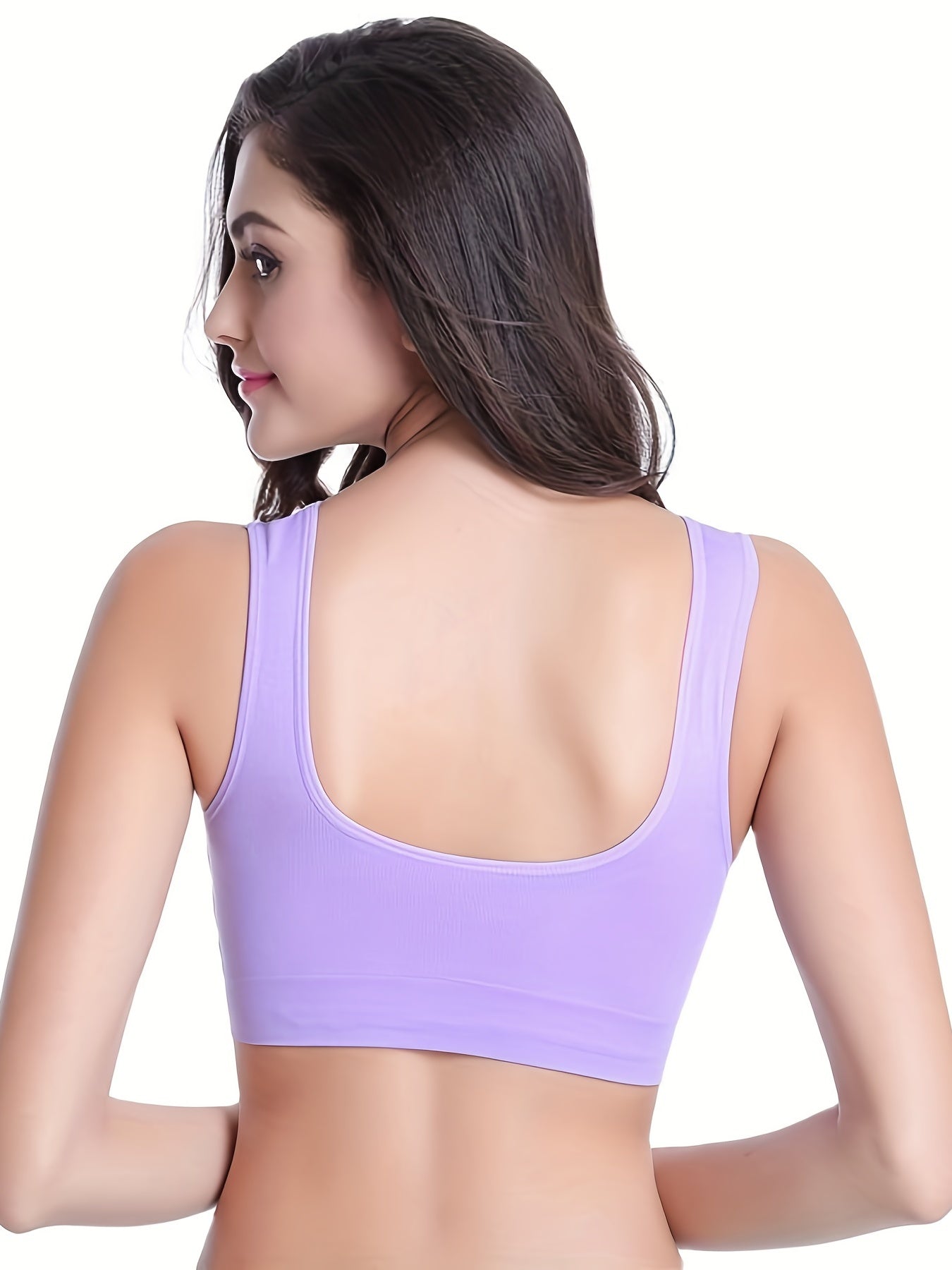 3 Pcs Women's Comfortable Thin Padless Sports Bras, Single Layer Solid Wireless Cami Intimates Bras, Women's Lingerie & Underwear