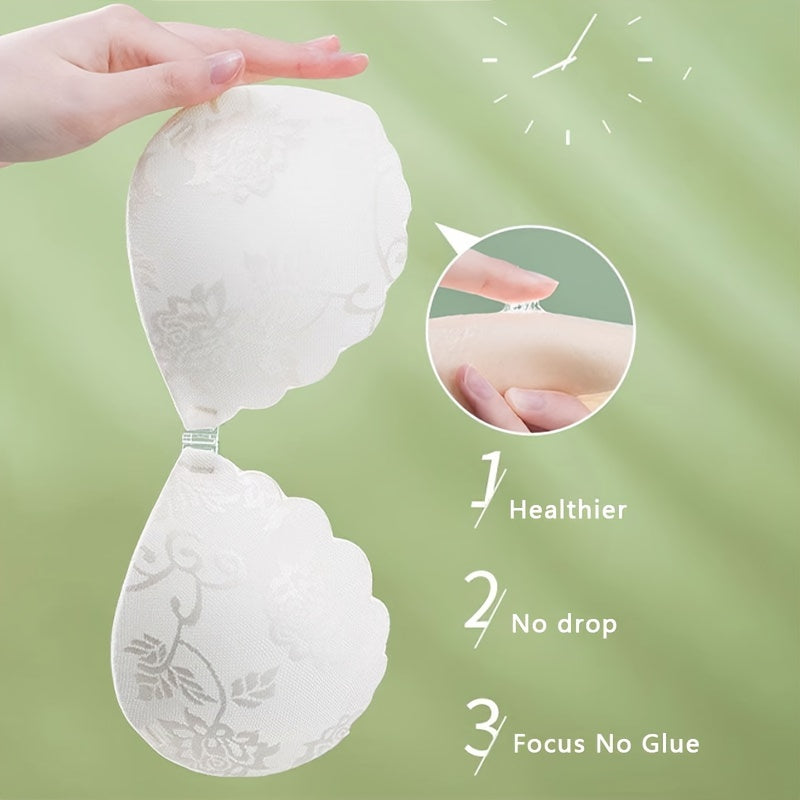 Sujetador push-up invisible, suave, elegante, sin tirantes ni costuras para mujer - Lencería de soporte