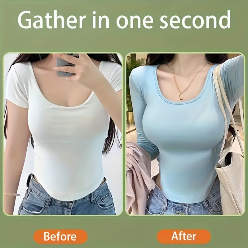 1 Pair Strapless Stick-On Bra: Mango-Shaped, Invisible Lift & Support