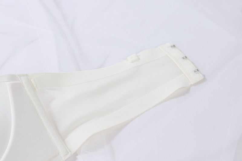 Wireless Push-Up Bra: Half Cup, Adjustable Straps & Side Support