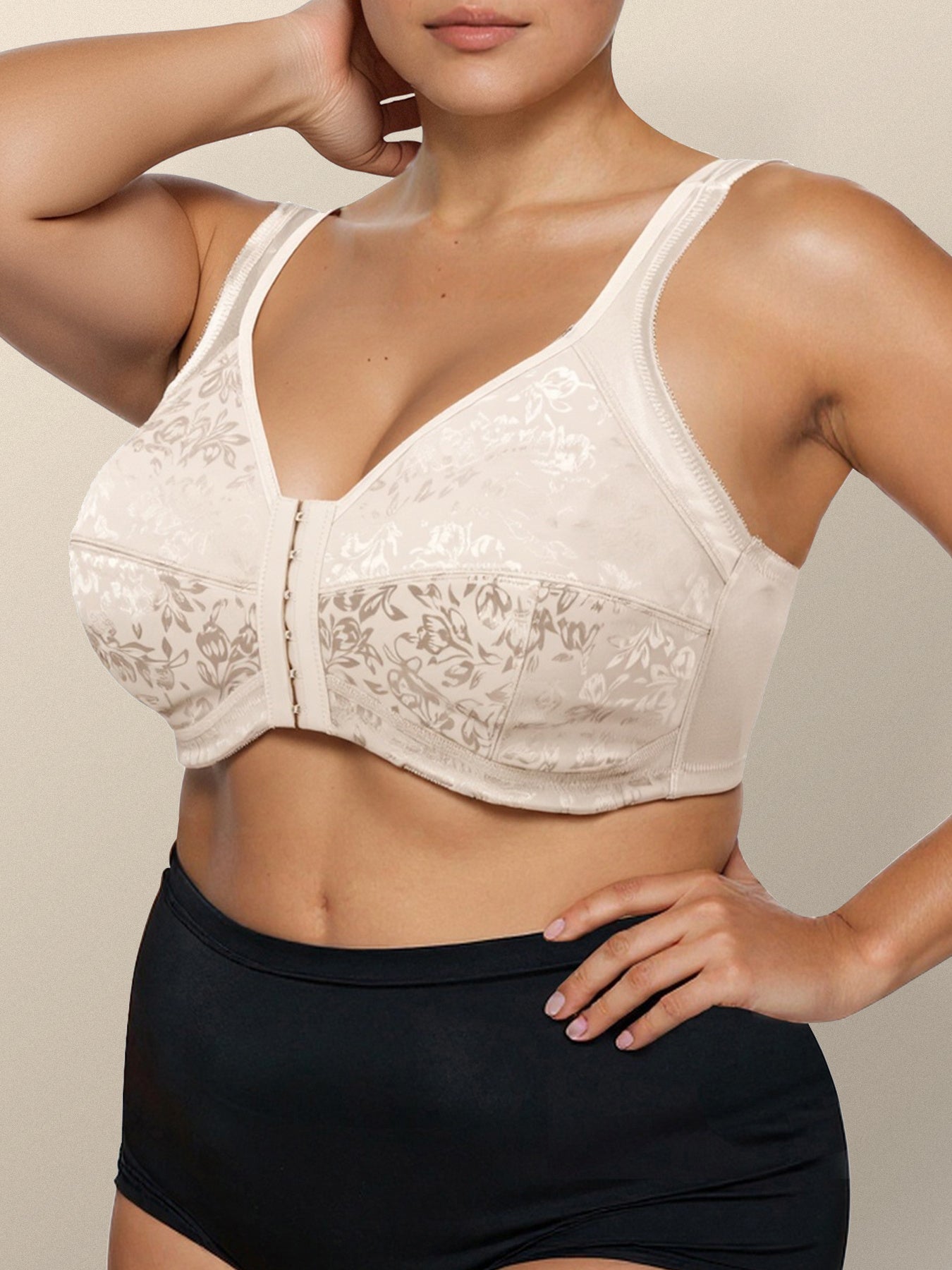 Plus Size Nursing Bra: Front Closure, Seamless, Wire-Free Support