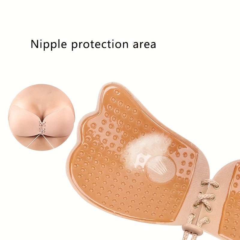 Reusable Adhesive Breast Pasties: Invisible, Backless, Lace-Up for Women