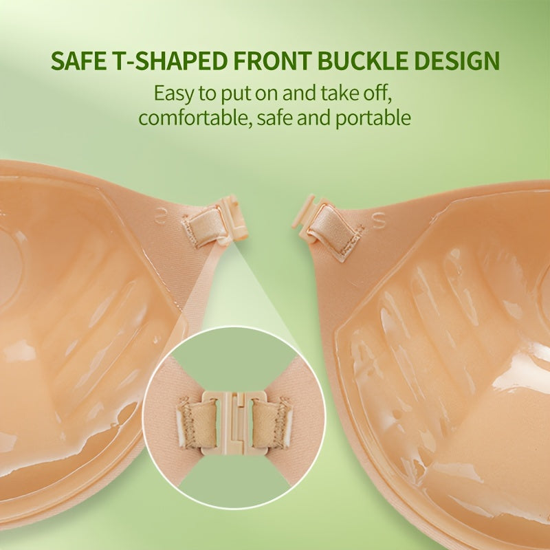 2-Pack Thickened Adhesive Bra Pads: Invisible Push-Up Nipple Covers