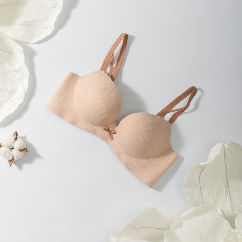 Wireless Push-Up Bra for Small Bust: Seamless, Padded with Thick Straps
