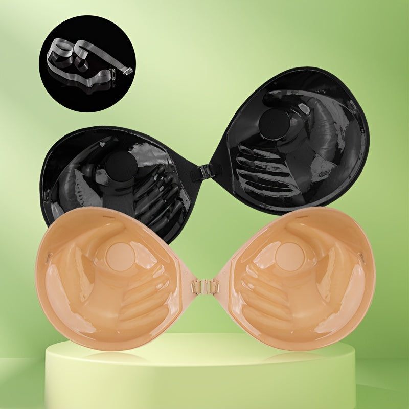 2-Pack Thickened Adhesive Bra Pads: Invisible Push-Up Nipple Covers