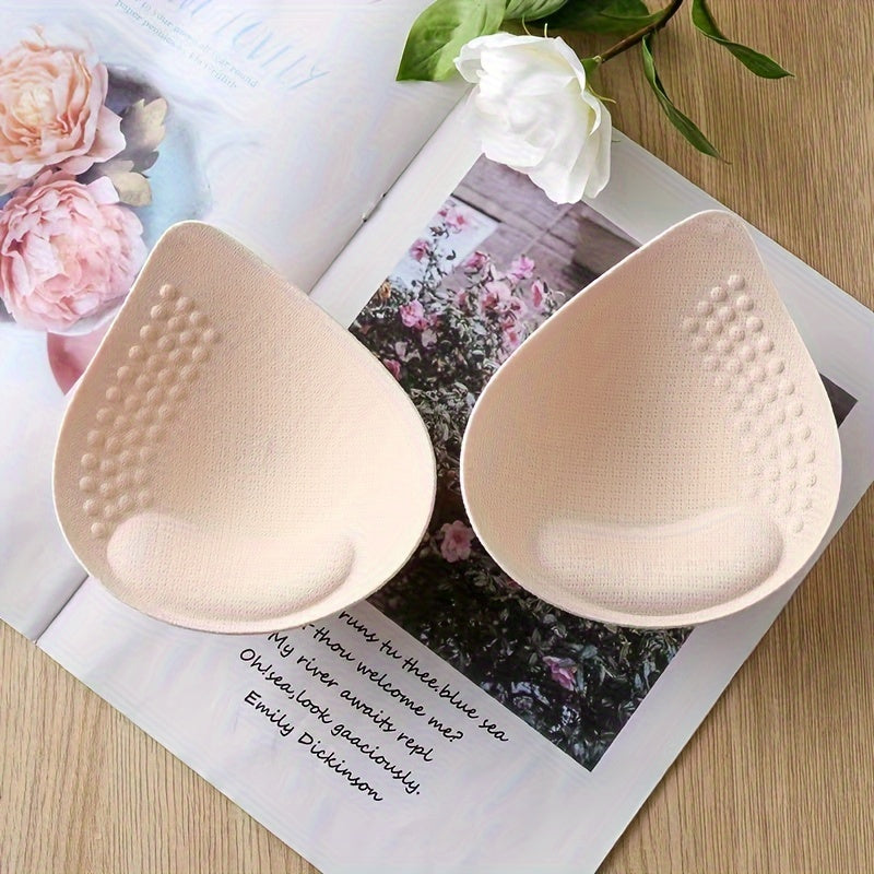 3 pares de protectores mamarios extraíbles de látex suave y supergruesos: protectores para copas grandes y fruncidos.