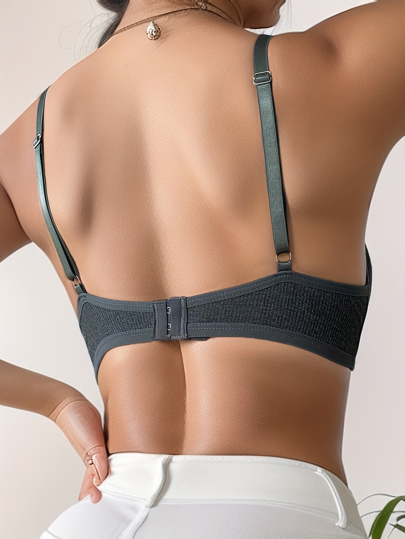 Contrast Mesh Wireless Bra - Comfy & Breathable Women's Lingerie Underwear