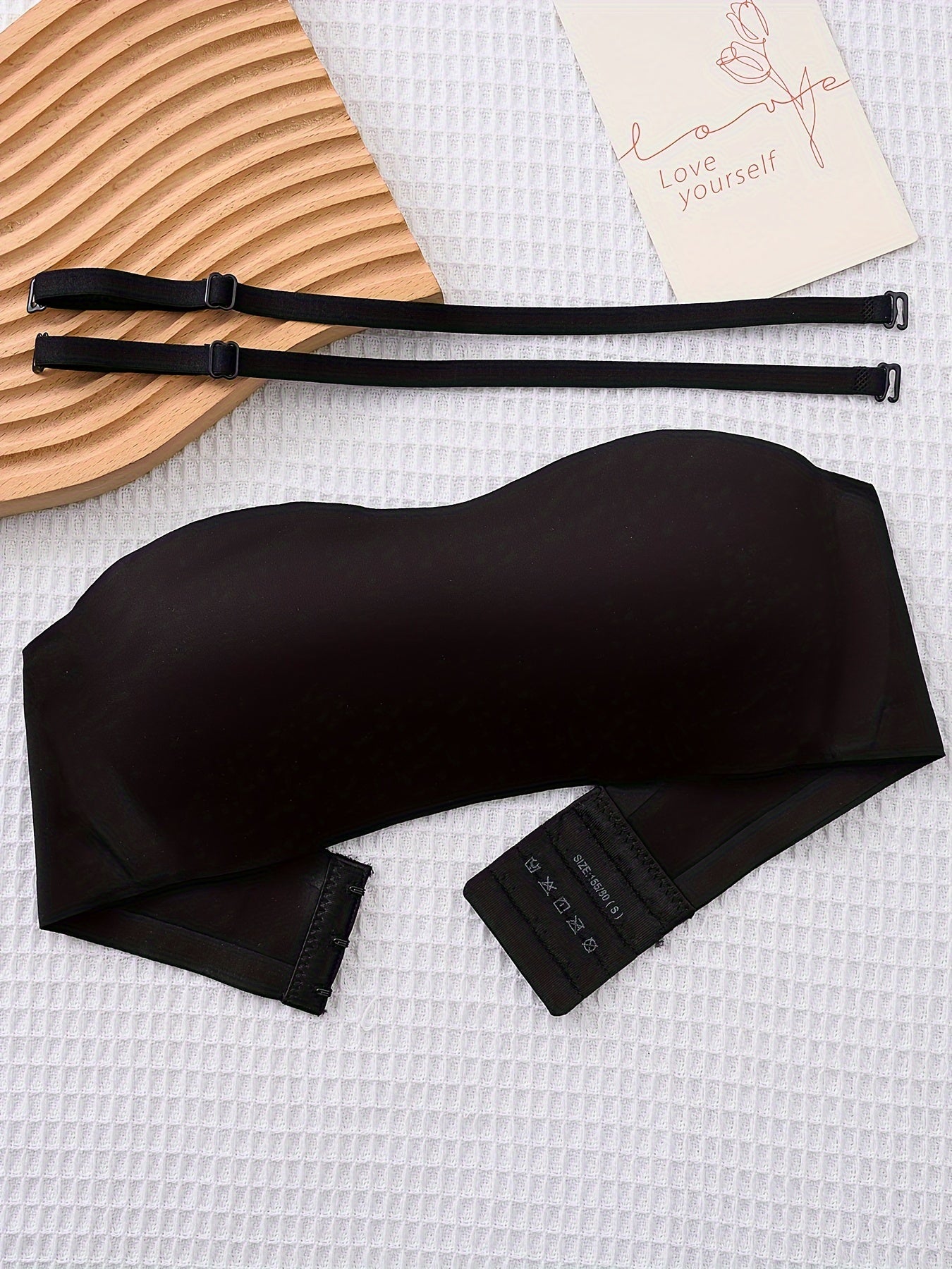 3pcs Girls Comfy Bandeau Solid Wireless Simple Seamless Bras