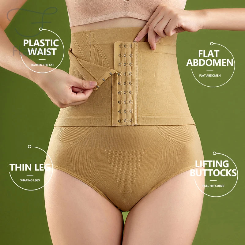 Flarixa Women's High Waist Shaping Panties - Waist Trainer, Tummy & Butt Lift, Slimming Underwear
