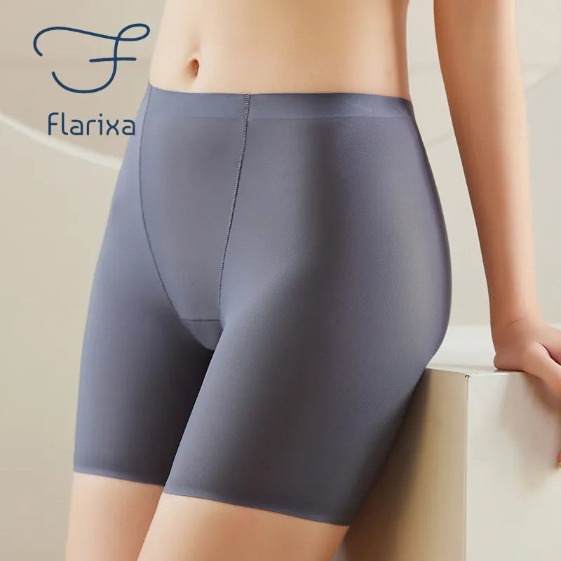 Flarixa 2 in 1 Summer Women's Safety Shorts - Ice Silk, High Elasticity, Seamless