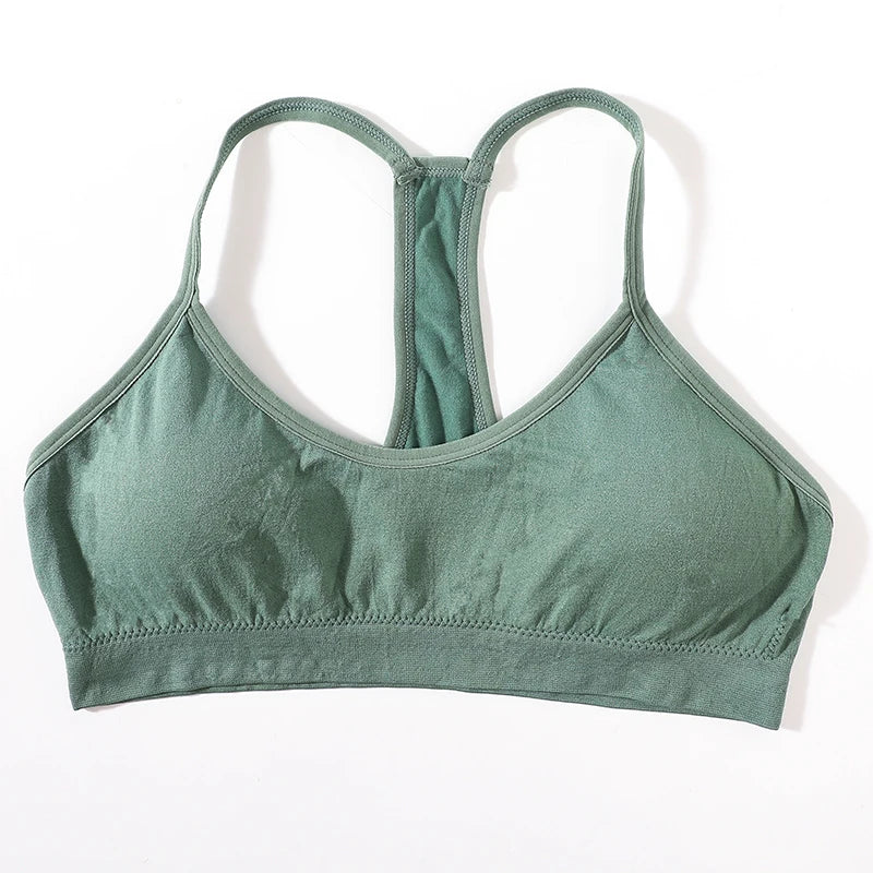 Women Seamless Sports Bra with Removable Pads - Ideal for B C Cup, Sexy Lingerie for Fitness