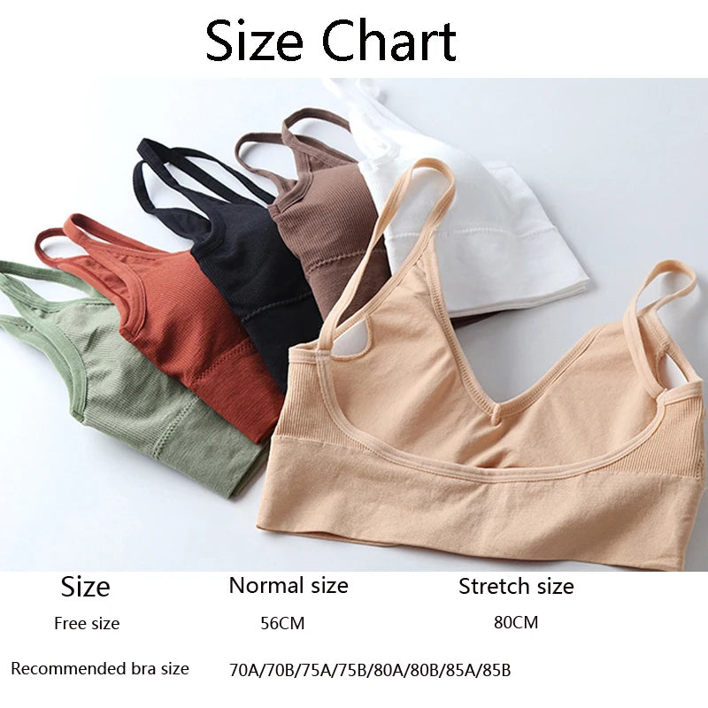 Jerrinut Women's Sexy Seamless Padded Bralette - Cotton Wireless Bra for Fitness & Lingerie