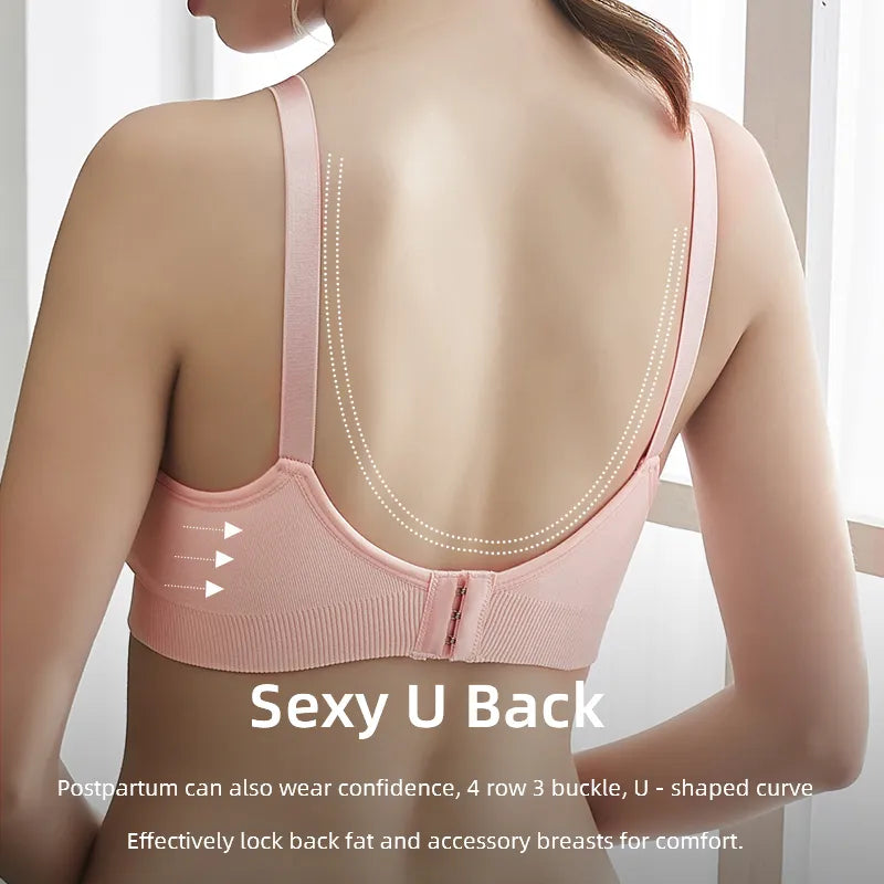 High Quality Plus Size Nursing Bra - Breathable, Seamless Maternity Bra with Push Up for Women