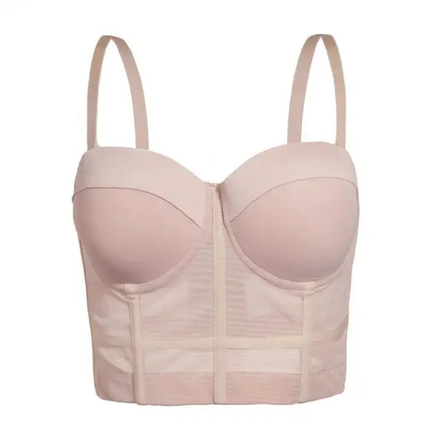 Sexy schwarzer transparenter BH aus Netzstoff, Push-Up-Bralette – Damen-Club-Party-Dessous in Übergröße