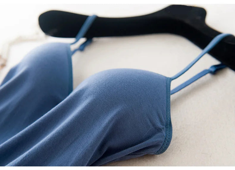 Gepolsterter BH für Damen, Spaghettiträger, V-Ausschnitt, Camisole-Tanktop – Komfort und Stil