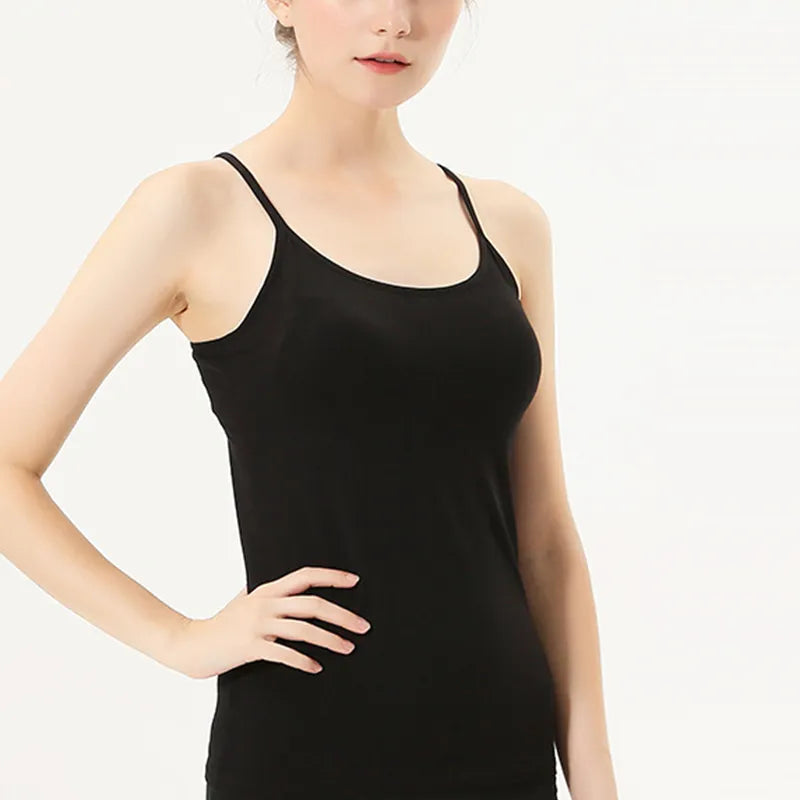 Bra Camisole For Women Push up Stretchable Tank Top Sando Singlet Vest Sleeveless Sexy Casual Korean SA1003