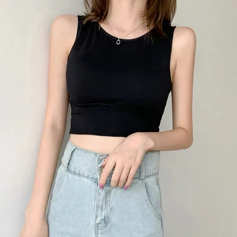 Summer Women's Sexy Seamless Padded Tank Top - Fashion Crop Top & Lingerie