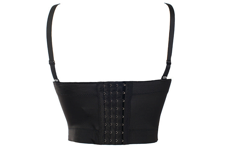 Sexy schwarzer transparenter BH aus Netzstoff, Push-Up-Bralette – Damen-Club-Party-Dessous in Übergröße