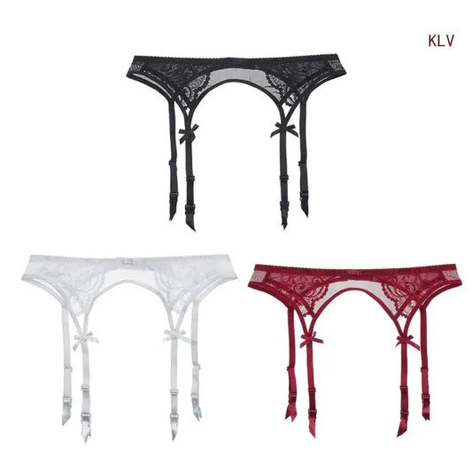 Sexy High Waist Garter Belt for Women Lingerie with 4 Straps - Thigh Highs Accessory