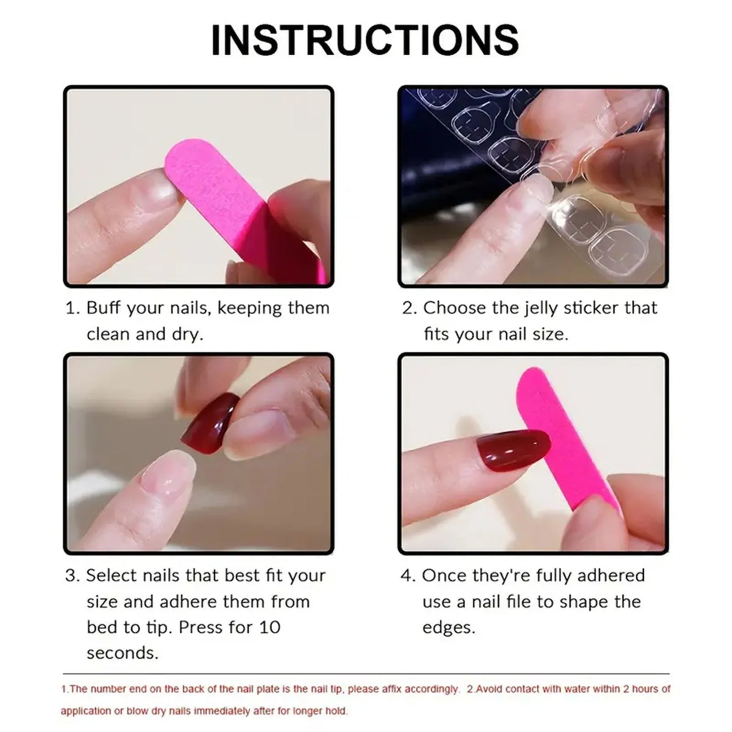 Handmade Press on Nails Cute Bear Fake Nails 3D Strawberry Design Sweet Yellow French False Nails Girl Lady Wearable Full Cover