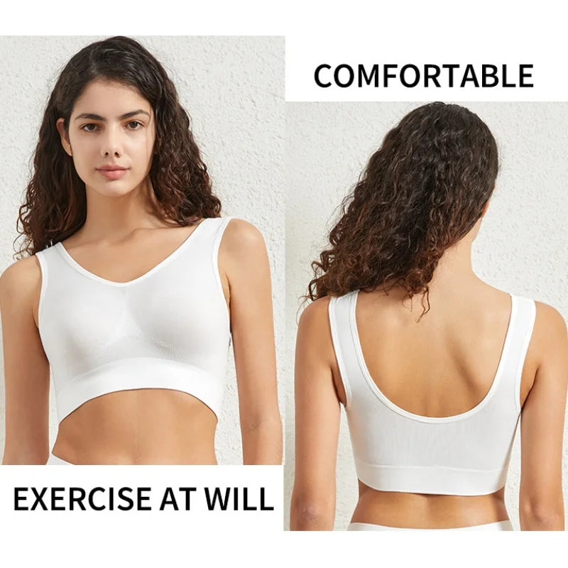 Women's Seamless Push-Up Sports Bra - Breathable, Unwired, No Pads, Sizes M - 5XL