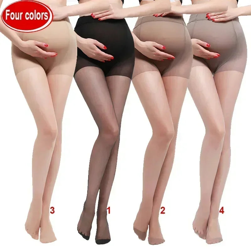 Summer Women's Pregnant Maternity Pantyhose - High Elastic Thin Socks for Legs