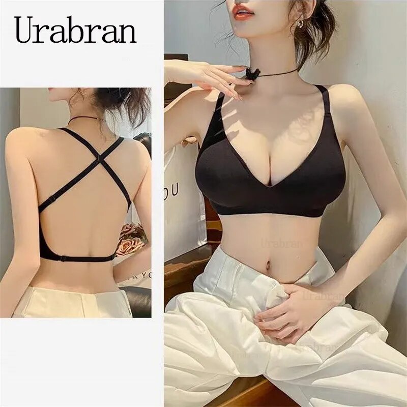 Urabran Sexy Lingerie for Small - Breast Women: Adjustable Gathered Bra