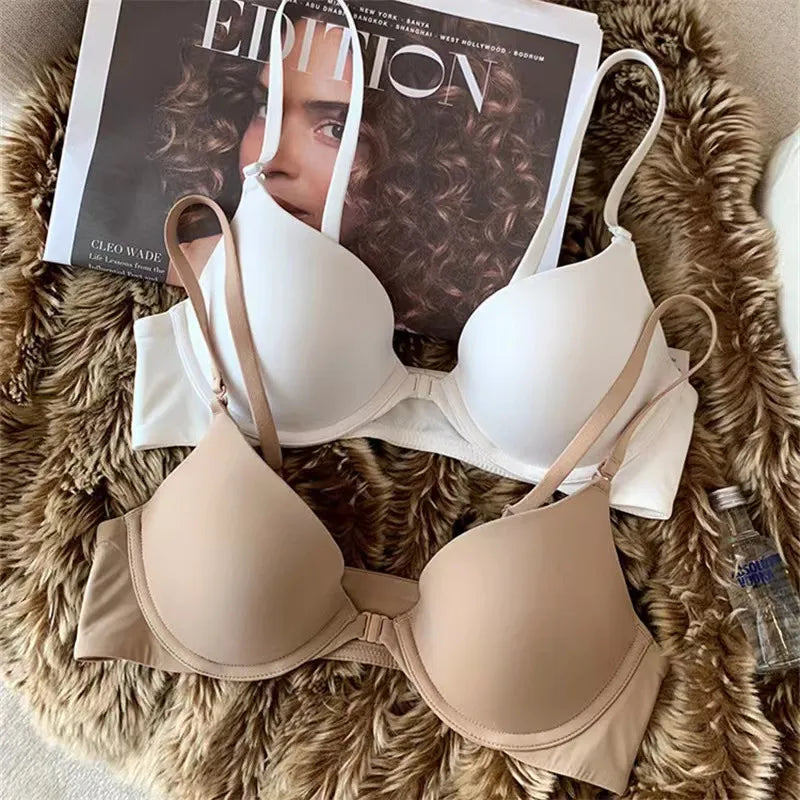 Super Push Up Bra for Women with Small Breasts - Front Closure, Seamless, Sexy Lingerie