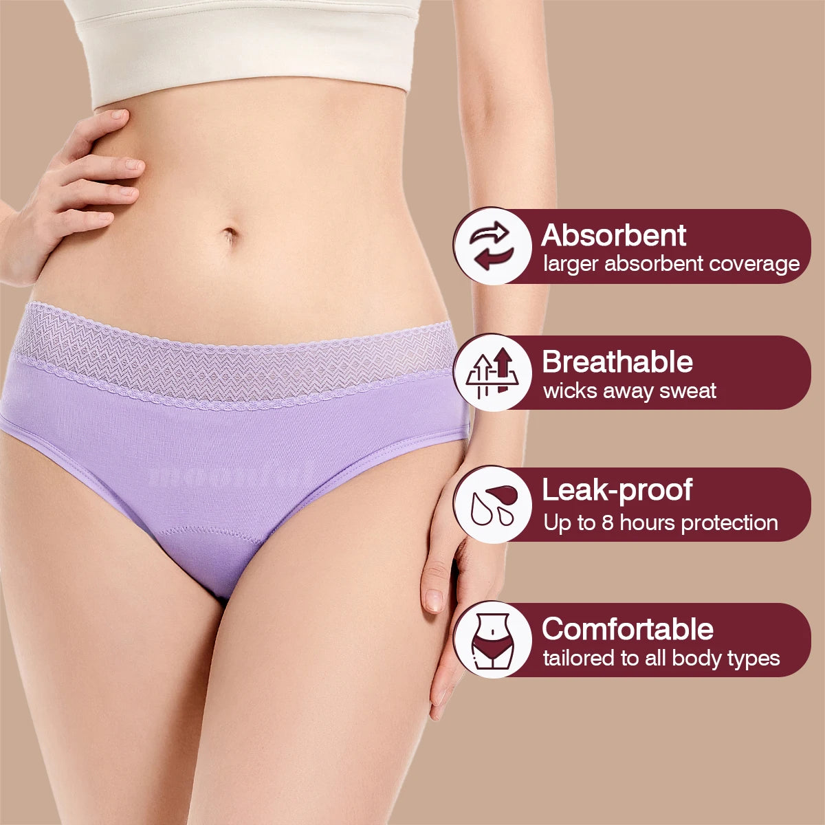 Menstrual Cycle Absorbent Underwear