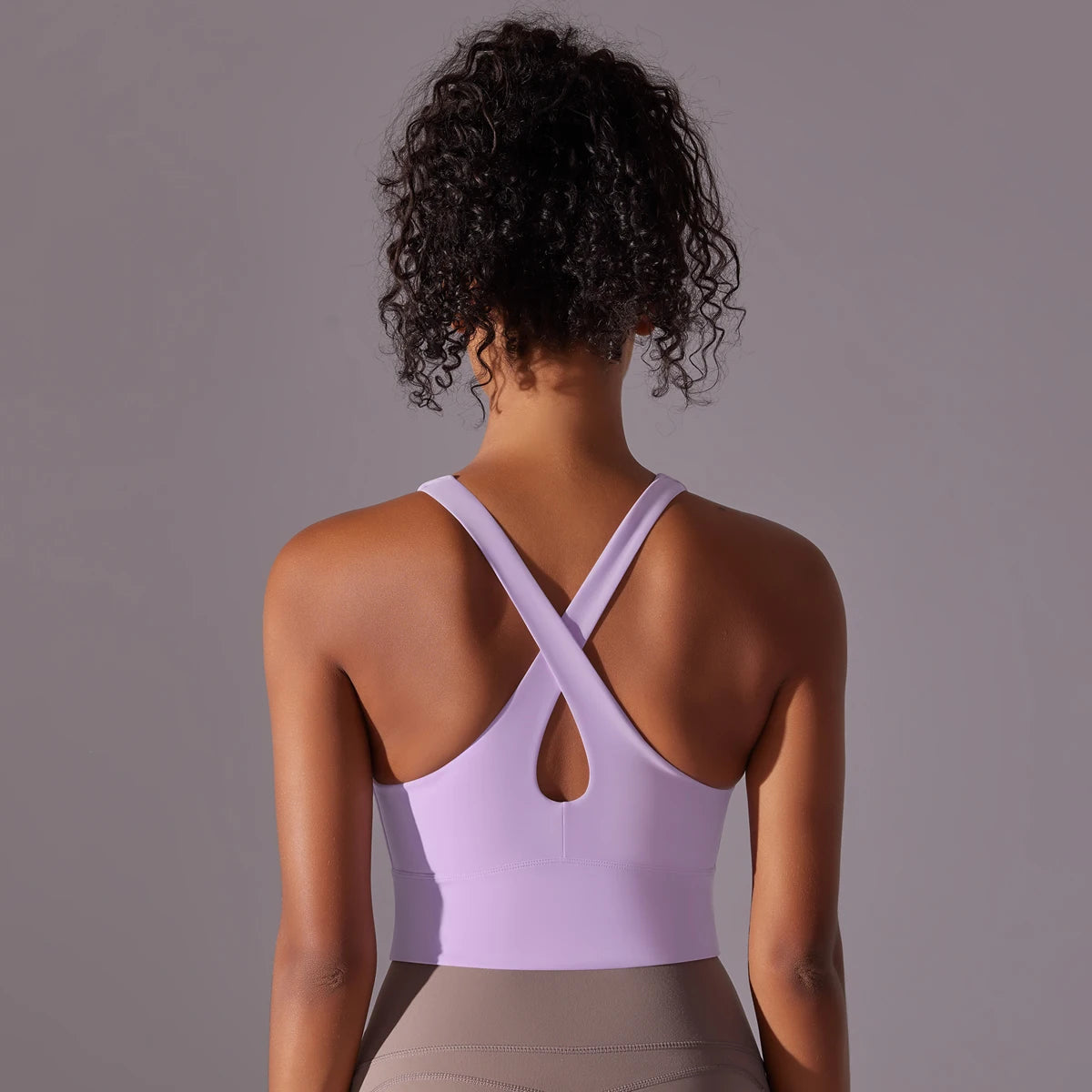 Sexy Damen-Sport-BH-Top aus Nylon – enges, elastisches Fitnessstudio, Yoga-BHs, bauchfreies Top