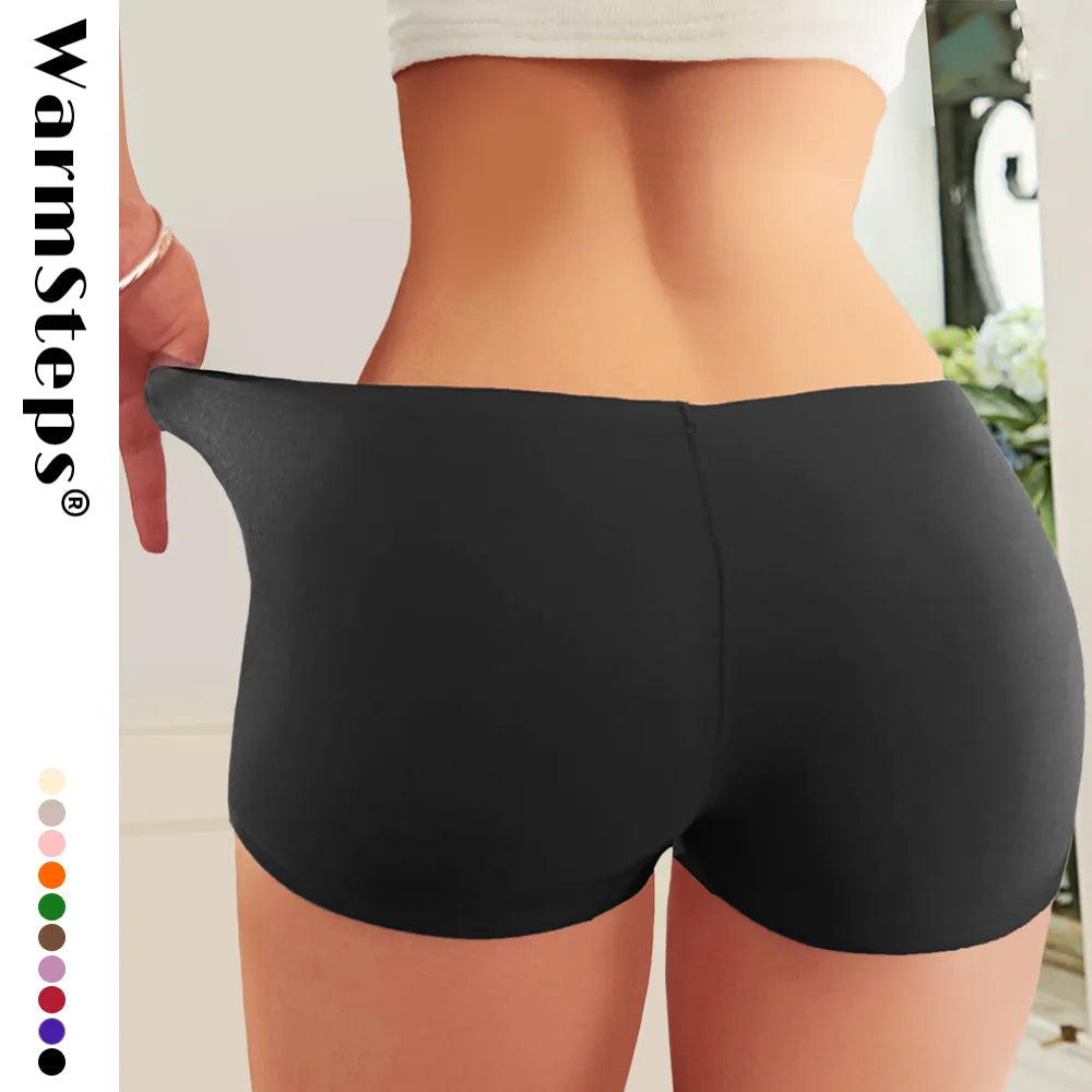 WarmSteps Women's Seamless Ice Silk Boxers Panties - Multicolor Lingerie Underwear