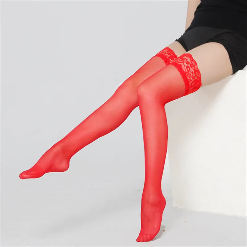 Lace Top Thigh High Stockings