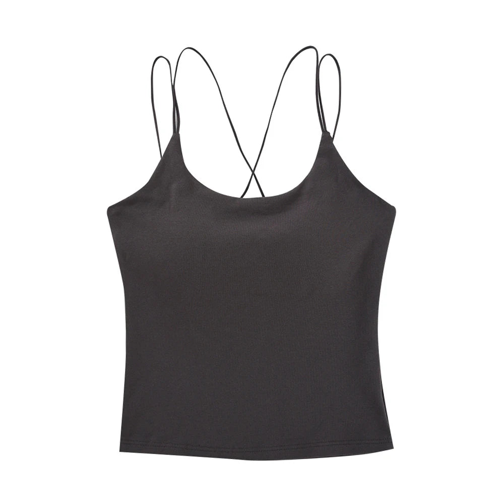 Women's Sexy Casual Sleeveless Bra Tank Top - Korean Style SA1547