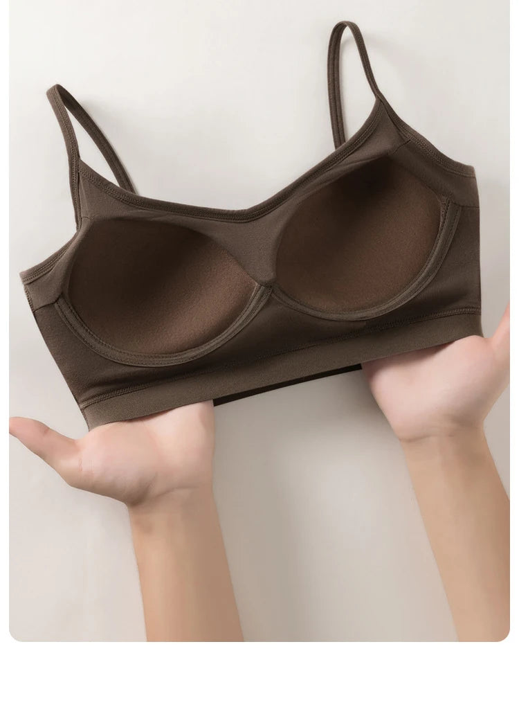 1 nahtloser Sport-BH aus Eisseide – verhindert Durchhängen, kein Stahlring, bequem, große Größe, sexy Bralette